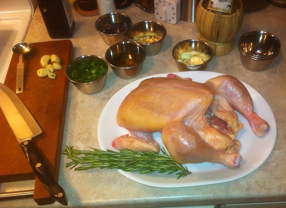 Preparing Zuni Roast Chicken